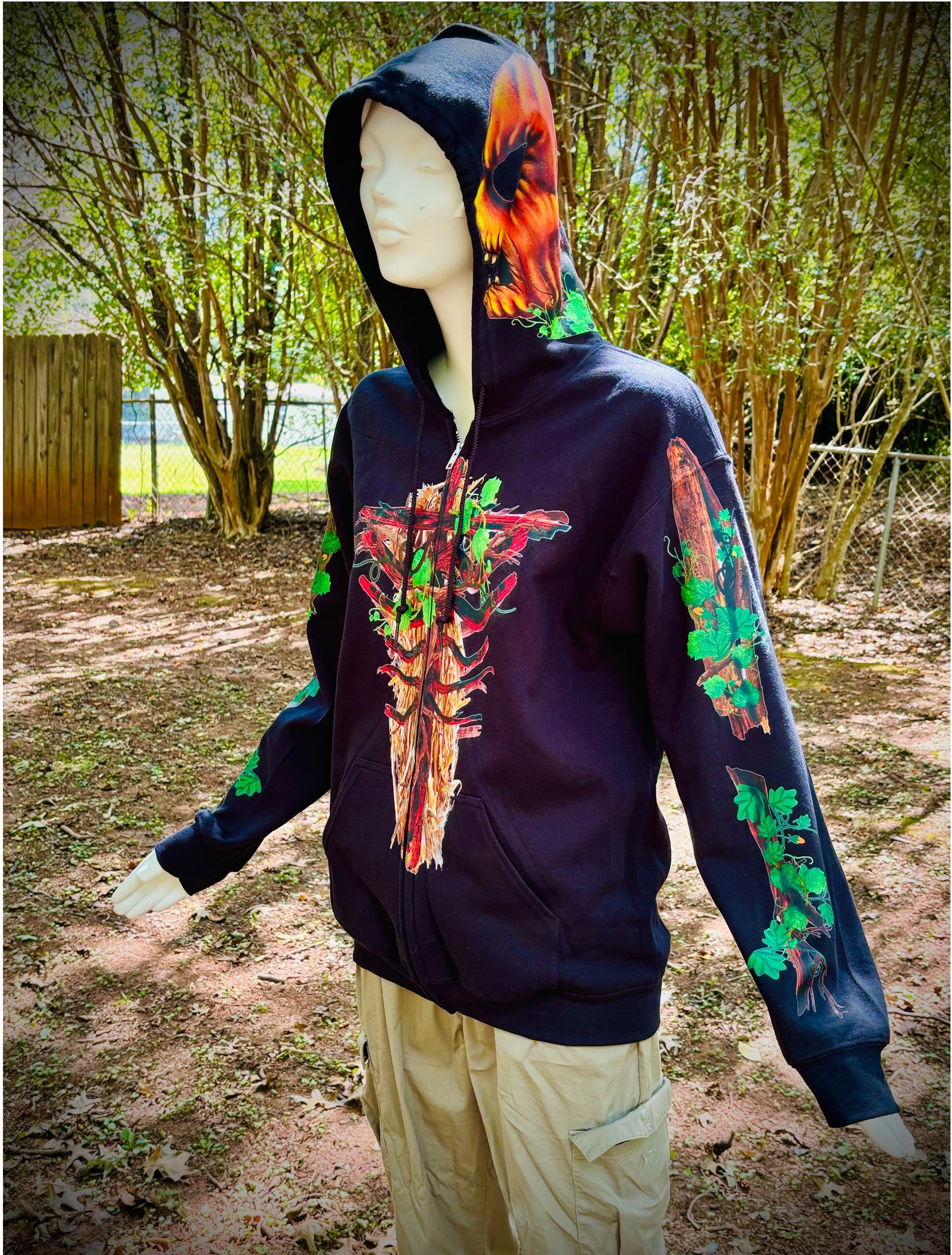 Scarecrow Hoodie - Direct-to-Film Print with Original Artwork