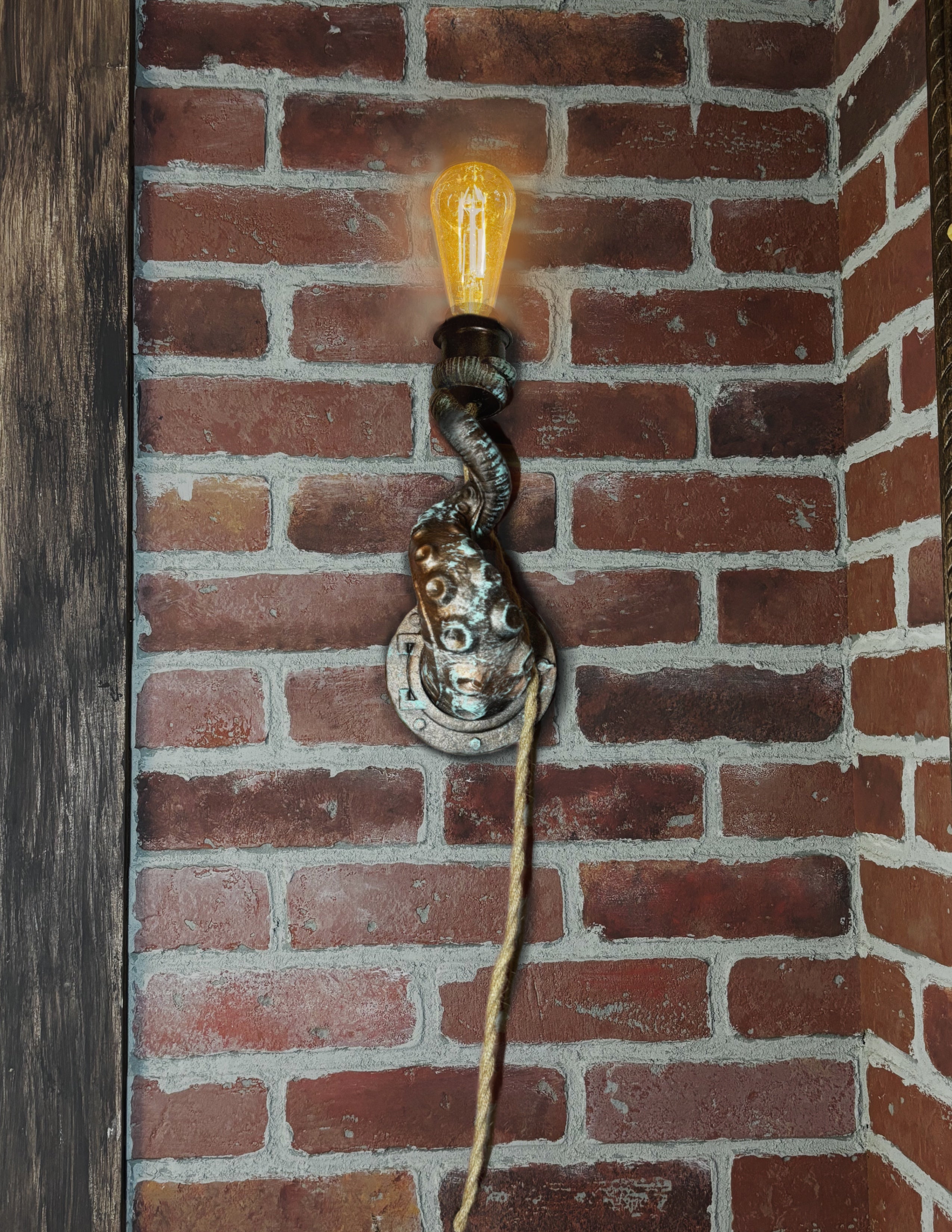 Octopus Wall Lamp – 3D Printed & Hand-Painted