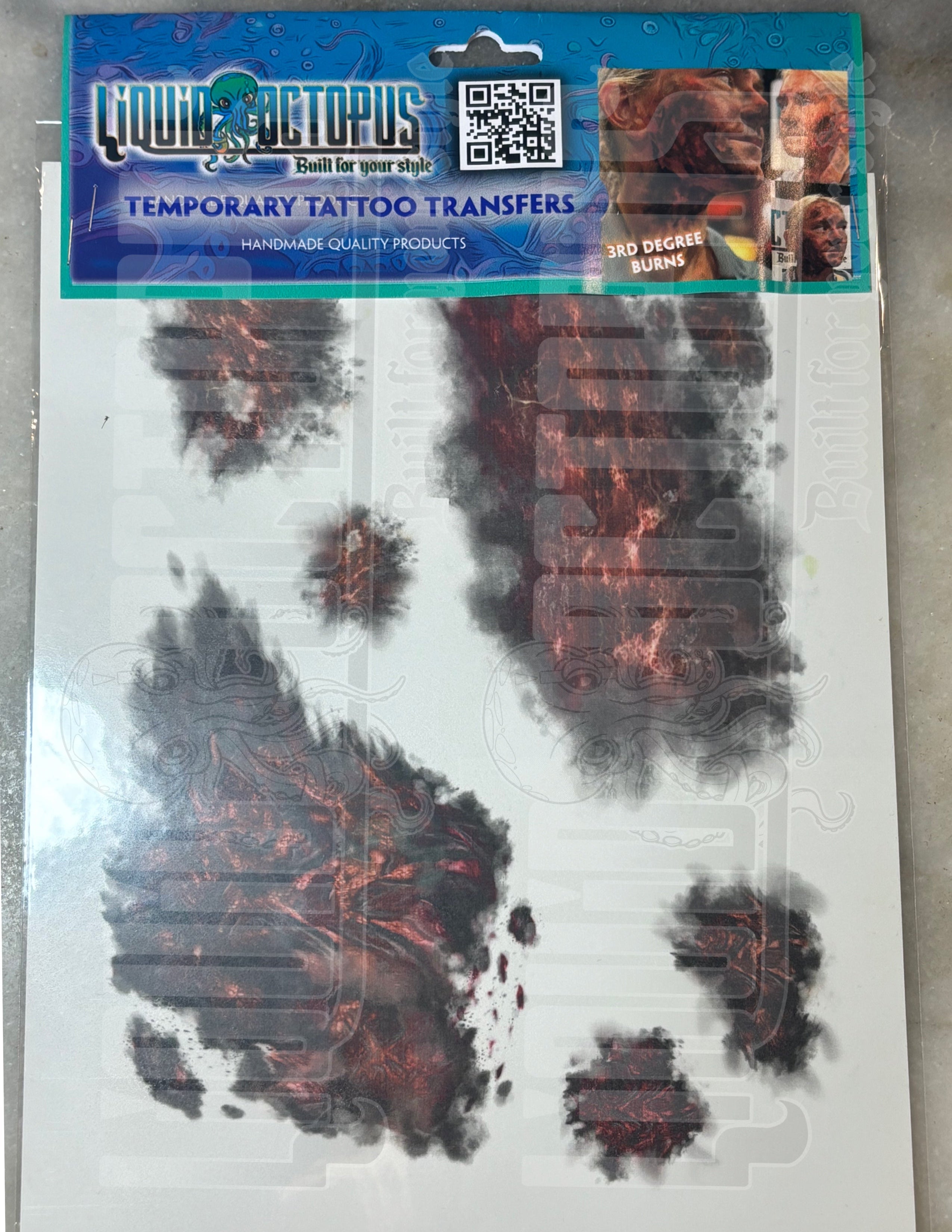 Third-Degree Burn Temporary Tattoos