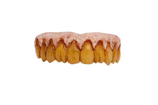 Zombie character teeth prosthetic with fresher undead look and Comfort Fit system