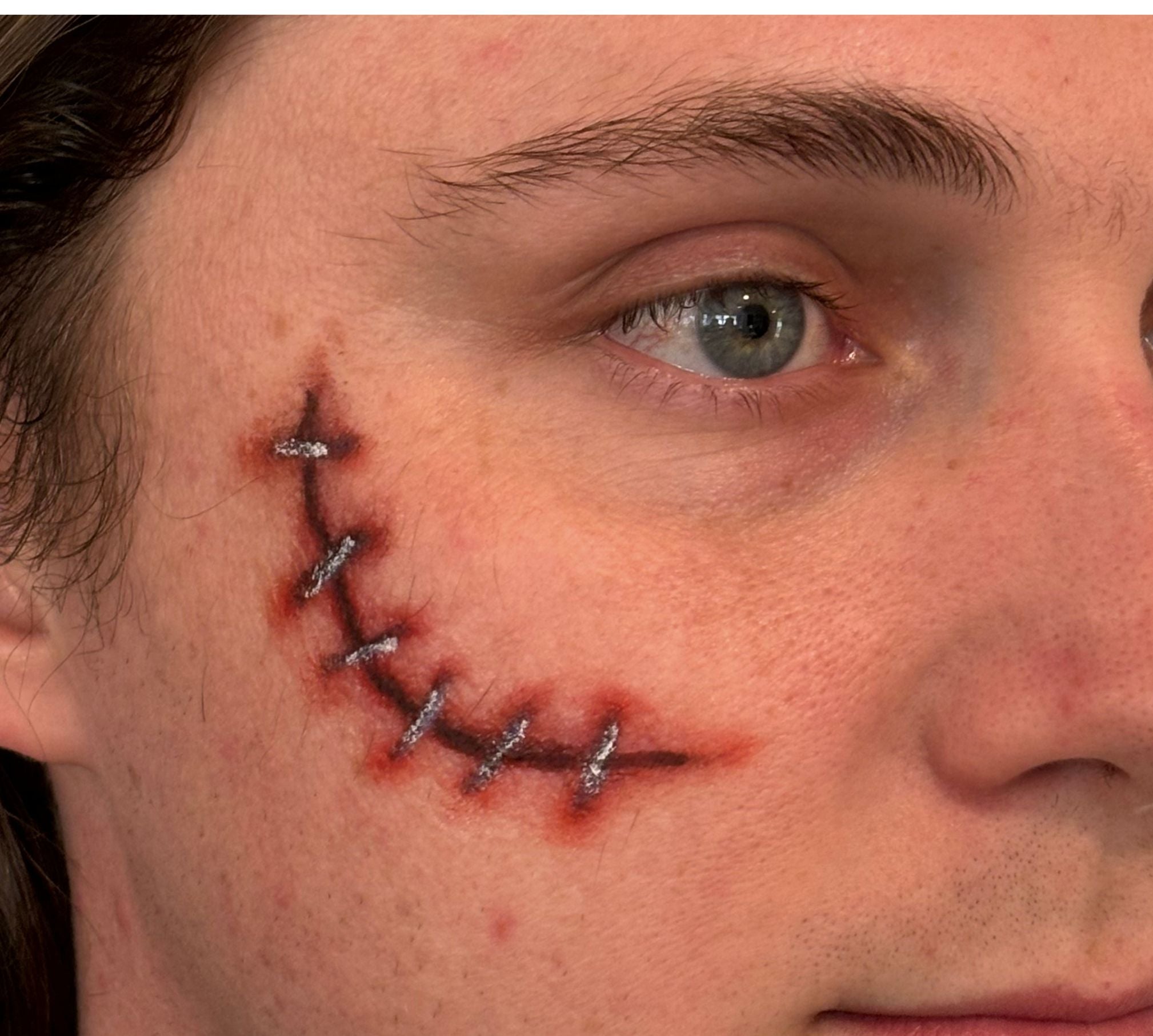 Stitches Temporary Tattoo Transfer