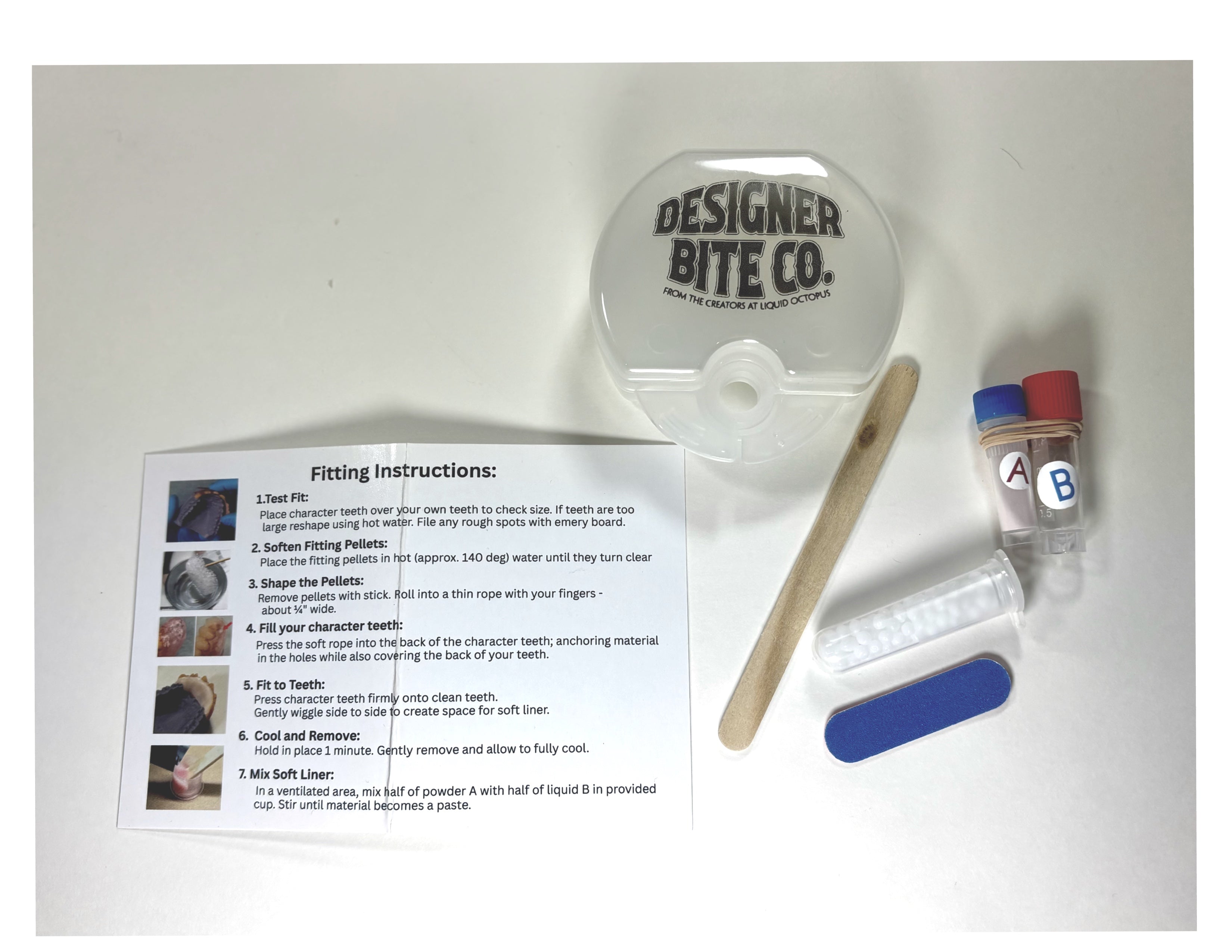 Monster teeth comfort fit kit included for longer wear and reduced mouth fatigue